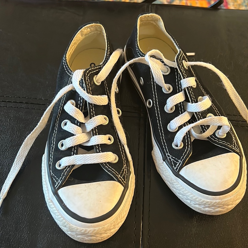 Little Boys Black Converse size 12